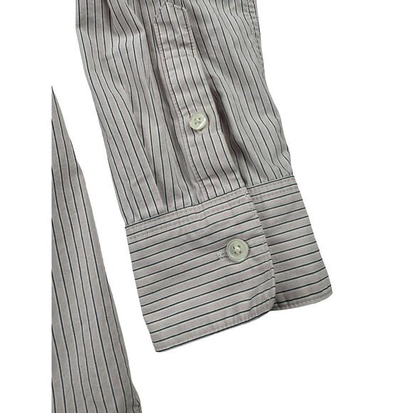 Aritzia Babaton Essential Poplin Shirt Relaxed Fit Striped Pink Size XS - Picture 4 of 5